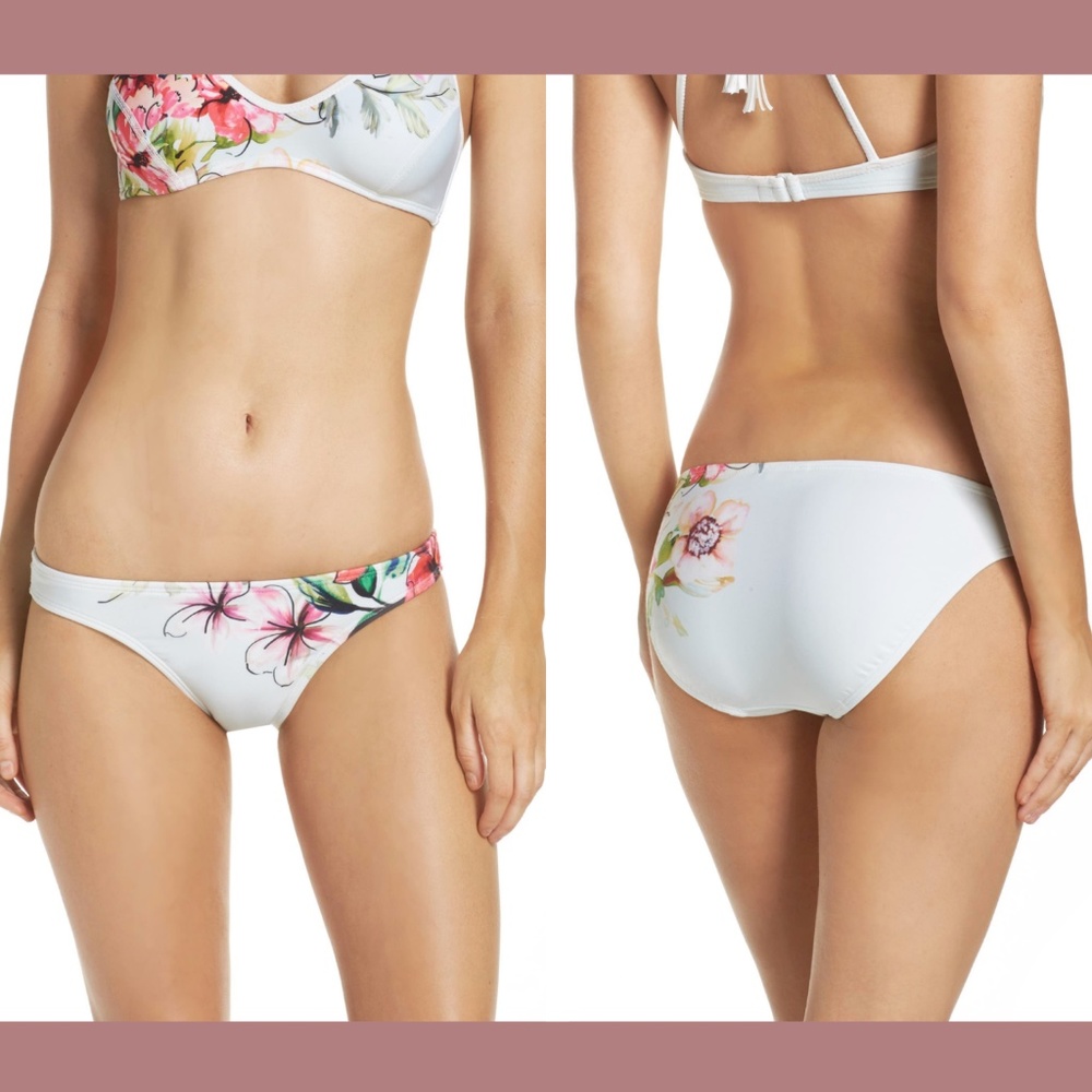 NEW‎ Robin Piccone Camellia Bikini Bottoms [SZ Small ] FLORAL FLOWER